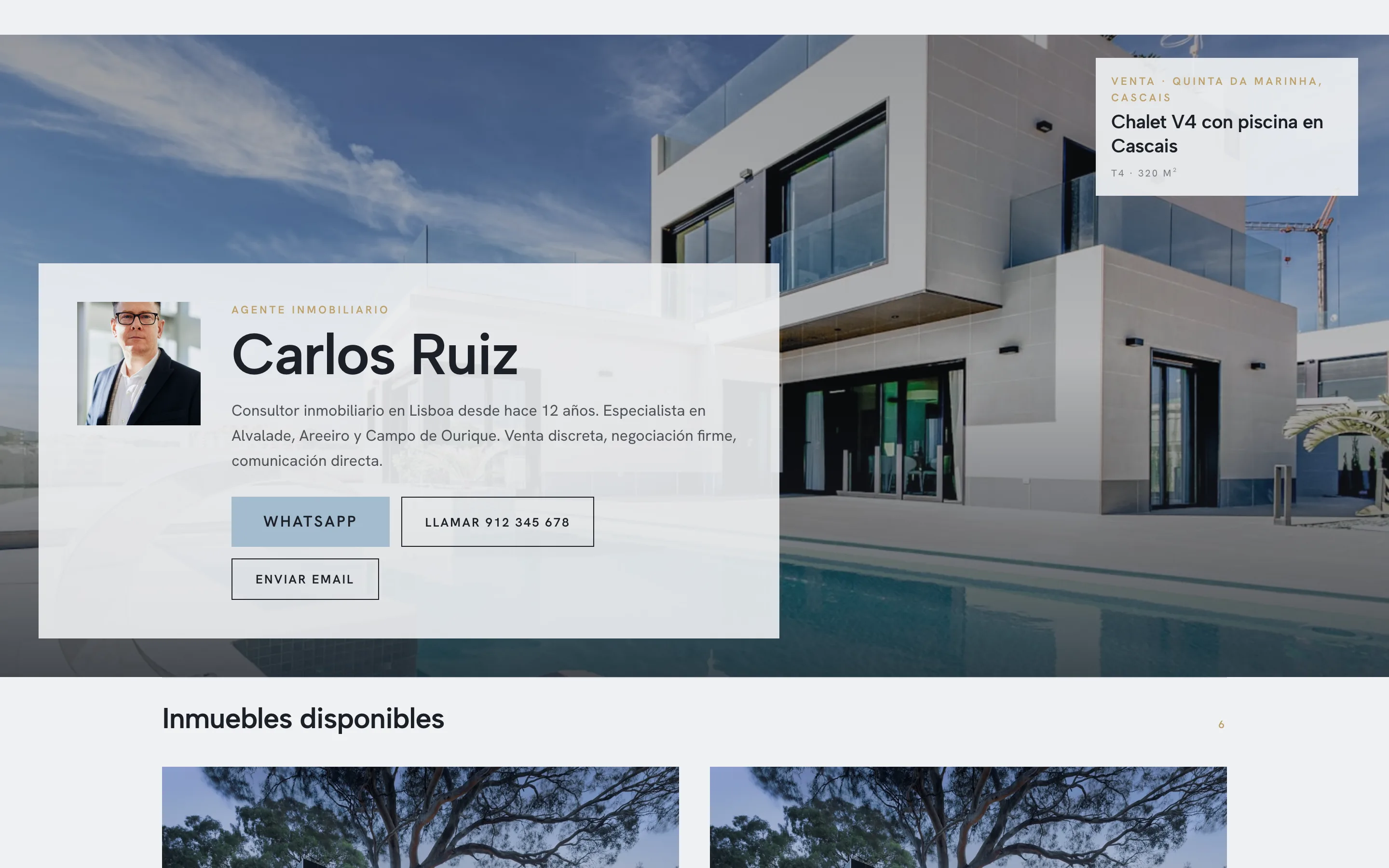 Ejemplo de web de consultor, estilo Marco